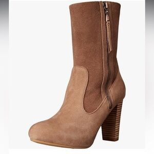 Ugg Athena Brown Suede Leather Zip Up Heeled Boots Ankle Boots Size 9